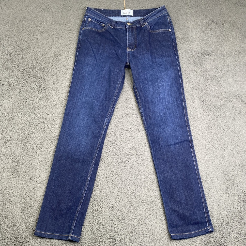 DU/ER Women’s Dark Blue Straight-Leg Jeans